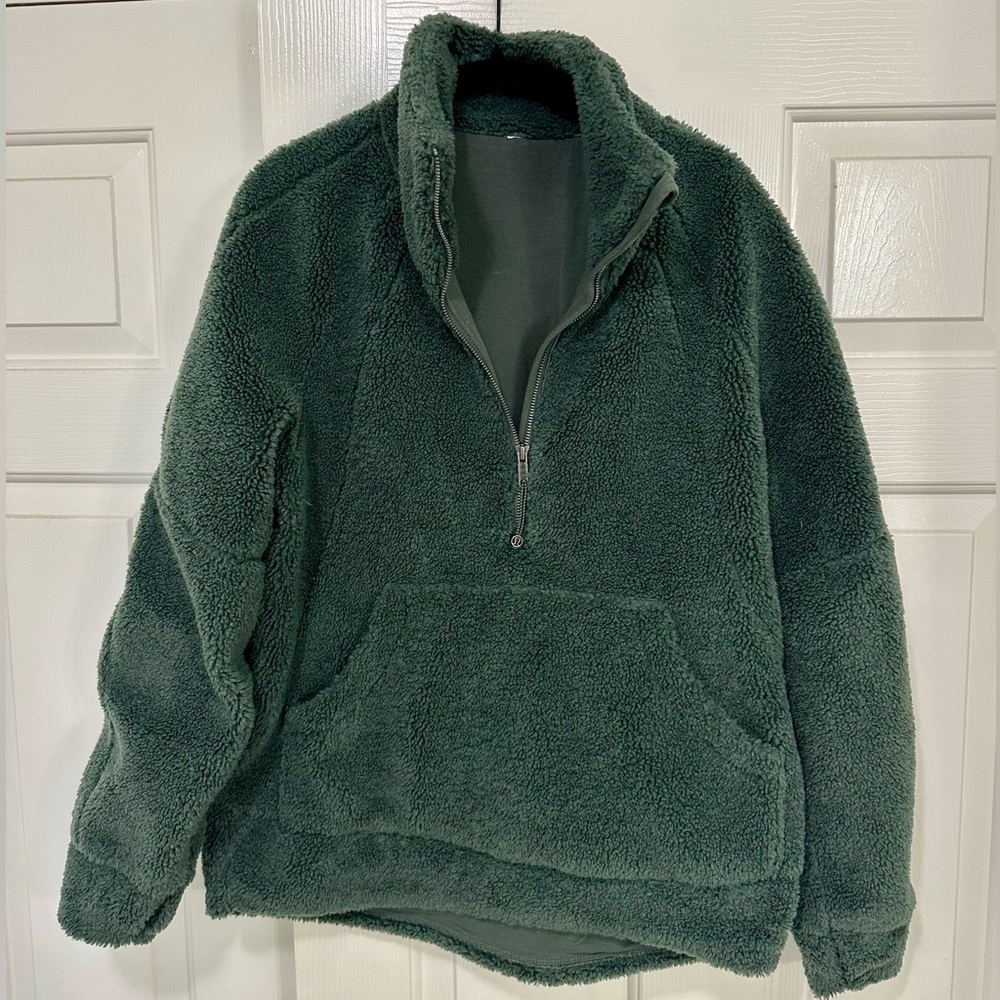 Lululemon Athletica Green Fleece Quarter Zip